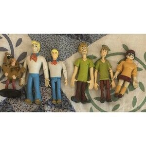 VTG 6pcs Scooby Doo Mystery Mates Gang Fred Velma Shaggy Crew Figures Kid Toy